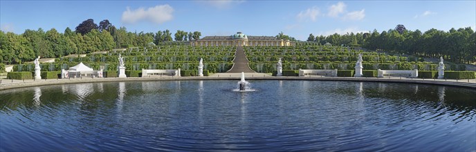 Panorama water basin of the Great Fountain