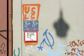 Graffiti on a house wall
