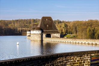 Dam with the wall towers