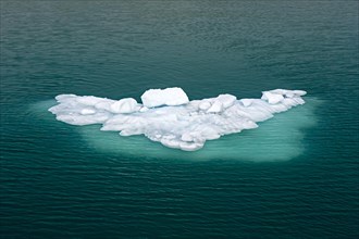 Ice floe floating in Arctic Ocean near Spitsbergen