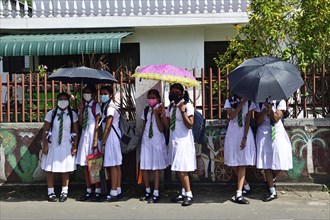 Schoolgirls on their way home in Kandy