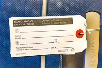 Lost baggage tag