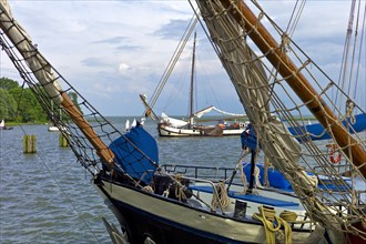Traditional ships in the Buitenhaven of Hoorn