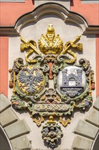 City coat of arms on the Old Theatre in Ravensburg