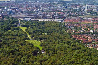 Bremens Buergerpark with the city centre in the background