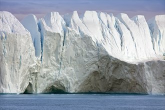 Cracks in iceberg at the Kangia icefjord