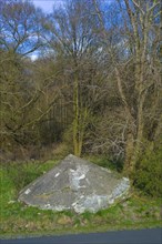 Demolished air raid shelter on the site of the U Bootsbunker Valentin