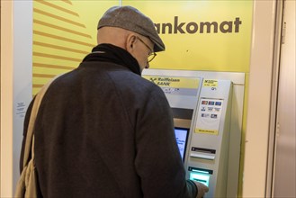 Man at ATM in Zagreb