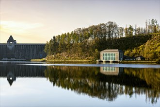 Hydroelectric power station at the Moehnetalsperre balancing pond