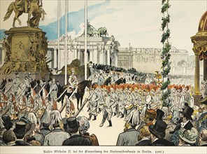 Emperor Wilhelm II at the dedication of the National Monument in Berlin 1897