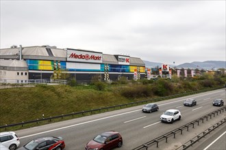 Mediamarkt and Moebel Kraft on the A4