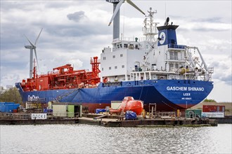 LPG tanker Gaschem Shimano at the Husumer Dock und Reparatur GmbH & Co. KG