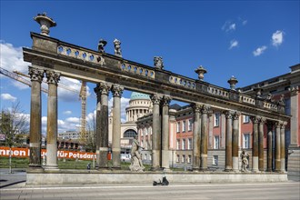 Remains of the Potsdam wrestling colonnade next to the Brandenburg Parliament on Friedrich-Ebert-Strasse