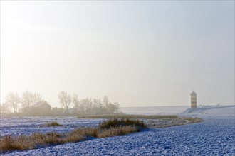The lighthouse in Pilsum in winter