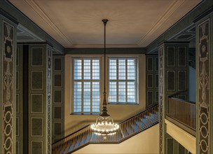 Chandelier in the staircase