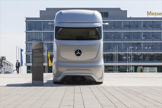 Futuristic truck in modern design