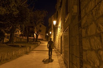 Night pedestrian in Split