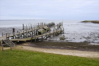 Jetty in the harbour of Rantum