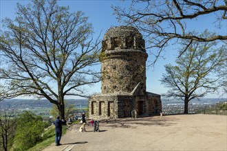 Bismarck Tower Radebeul on one of the Oberloessnitz vineyards near the state capital Dresden