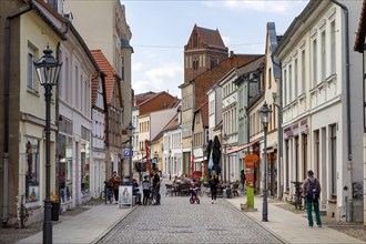 Pedestrian zone in the medieval town centre of Perleberg