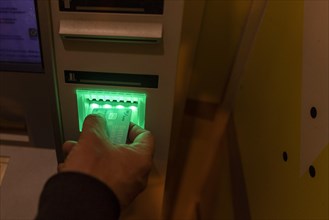 Man at ATM in Zagreb