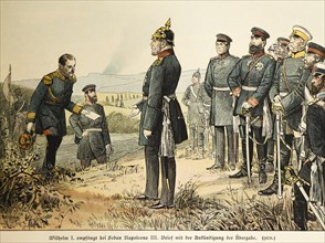 Wilhelm I receives Napoleon IIIs letter at Sedan announcing the surrender in 1870