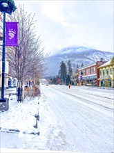 Winter road in Banff