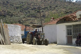 Tractor in Turkish village