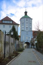 Cow tower and historic town gate built 17th century in Guenzburg