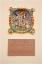 Relief and text of St. Andrew with date 1731