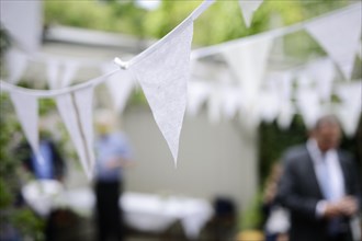 Small pennants at a party.