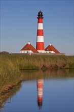 Lighthouse Westerheversand at Westerhever on the Eiderstedt Peninsula