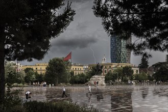 Thunderstorm over Tirana
