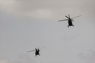 Two helicopters of the model Airbus Helicopters H135 of the German Armed Forces