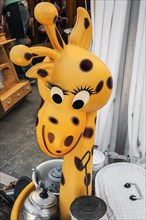 Plastic giraffe head
