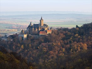 View of Wernigerode Castle in autumn