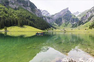 Seealpsee mountain lake