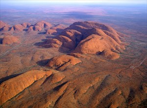 Aerial view of Mount Olga Northern Territory Australia