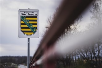 Entrance sign towards Saxony