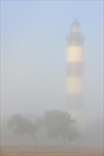 The lighthouse phare de Chassiron in the mist at Saint-Denis-dOleron on the island Ile dOleron