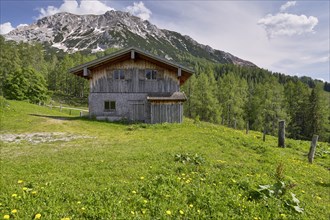 Alpine hut with Roetelstein