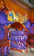 Graffiti at the Calisthenics facility in Gleisdreieck Park