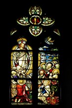 Church window with Jesus