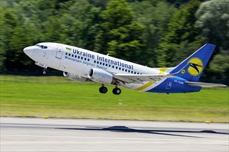 Aircraft of Ukraine International Airlines on take-off