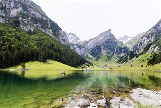 Seealpsee mountain lake