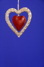 Hearts made from wood and tin