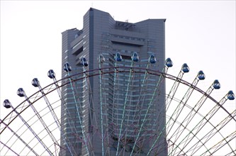 Ferris Wheel Cosmo Clock 21 and Yokohama Landmark Tower in Minato Mirai 21 Yokohama city Kanagawa Japan