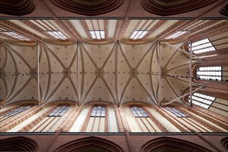 View of the nave vault of the Nikolaikirche