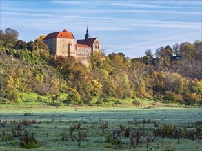 Goseck Castle in the Saale Valley in autumn