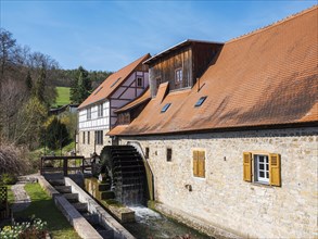 Historic water mill on the river Ilm